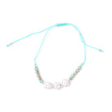 Mixed Colour Corded Bracelets 3pk With Beads & Charm