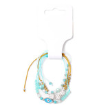 Adjustable Mixed Colour Corded Bracelets