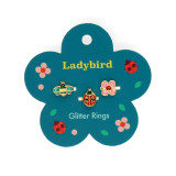 Glitter Rings - Ladybird (set of 3)