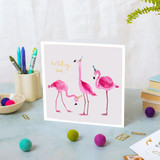 Flamingos Birthday Card LMSAF07