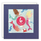 Age 6 Mermaids Paper Shakies Card PP3723