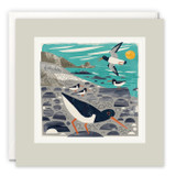 St Loy's Cove Oystercatchers Paintworks Card L3833