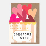 Box of Hearts Gorgeous Wife Anniversary LIT027