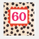 Charcoal Polka Dot 60th Birthday LOT019