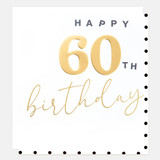 Gold Happy 60th Birthday SPN008