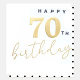 Gold Happy 70th Birthday SPN009