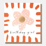 Pink Flower & Brushstrokes Birthday Girl BOD002