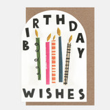 Patterned Candles Birthday Wishes ACH007