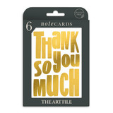 Gold Calligraphy Thank You Cards - Pack of 6 NCP17