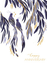 Purple Birds Anniversary SAM176