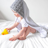 Grey Marshmallow Hooded Towel