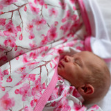 Cherry Blossom Unisex Baby Cotton Sleepsuit