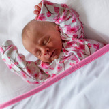 Cherry Blossom Unisex Baby Cotton Sleepsuit