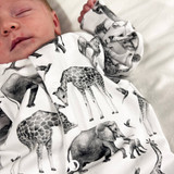 Safari Animal Unisex Baby Cotton Sleepsuit