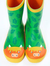 Puddle Buster Wellington Boots -  Palm/Highland Cow