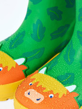 Puddle Buster Wellington Boots -  Palm/Highland Cow