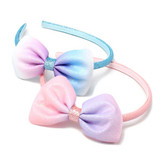 Pastel Glitter Aliceband with Ombre Bow