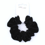 Black Velvet Fabric Scrunchie