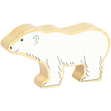 Natural Wooden White Polar Bear