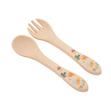 Bear Natural Silicone Spoon and Fork Set