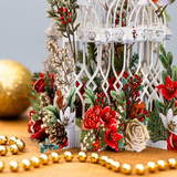 Christmas Flower Cage  - 3D Christmas Card X3D036