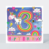 Age 3 Girl Unicorn Birthday RHUB05