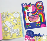 Magical Unicorn Die-Cut Colouring Book With Stickers