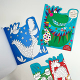Roar-some Dinosaur Die-Cut Colouring Book With Stickers