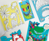 Roar-some Dinosaur Die-Cut Colouring Book With Stickers