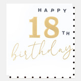 Gold Happy 18th Birthday SPN003
