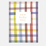 Multi Check New Baby Boy Card PWK022