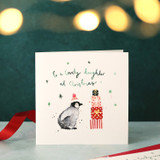 Lovely Daughter Penguin Christmas Card XM84