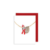 Christmas Sloth Mini Christmas Card BIJX19