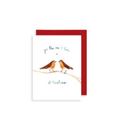 Robins For The One I Love Mini Christmas Card BIJX34