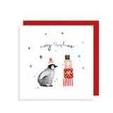 Penguin & Presents Merry Christmas Card LMXM87