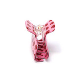 Pink Clamp With Red Heart Print.