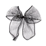 Spiderweb Print Bow Clip 7.5cm