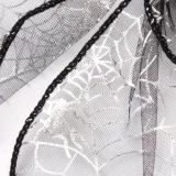 Spiderweb Print Bow Clip 7.5cm