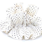 Double Layered Polka Dot Ribbed Scrunchie