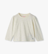 Cream Hot Melt Basic T-Shirt