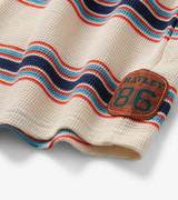 Varsity Stripe Waffle Henley