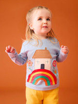 Adventure Applique Top - Winter Sky / House