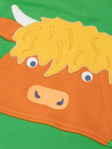 Hadley Half Zip Hoodie - Palm / Highland Cow