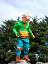 Hadley Half Zip Hoodie - Palm / Highland Cow
