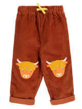 Arlo Cord Trousers - Rust / Highland Cow