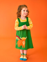 Pippa Pinafore Outfit -  Palm/Highland Cow