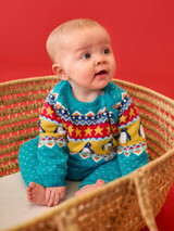 Lumi Knitted Romper - Moss / Winter Homes,
