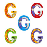 'G' Wooden Animal Letter