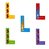 'L' Wooden Animal Letter