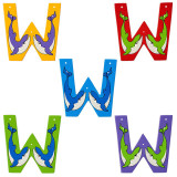 'W' Wooden Animal Letter